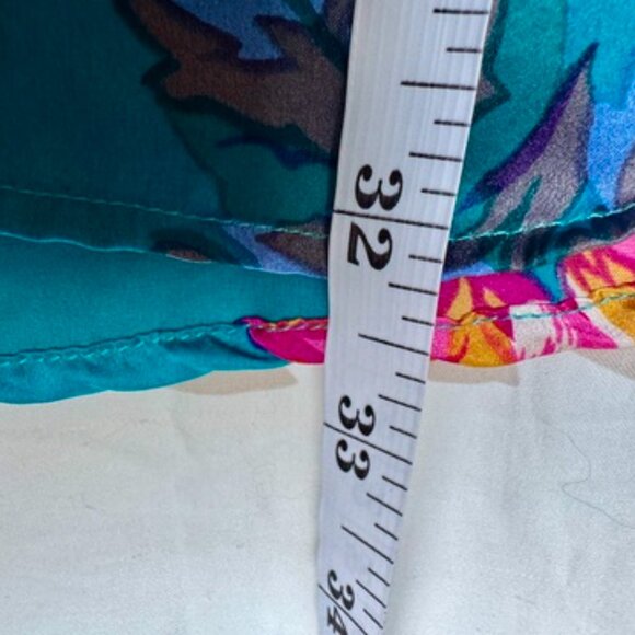 Victoria's Secret 100% Silk Vintage 90s Colourful Floral Nightie Sleep Shirt - Picture 14 of 14